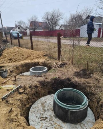 Монтаж септика з бетонних кілець, Крюківщина